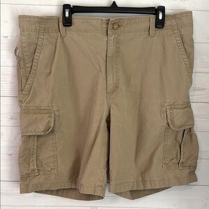 L.L. Bean Size 40W Men's Natural Fit Khaki Tan Cargo Shorts